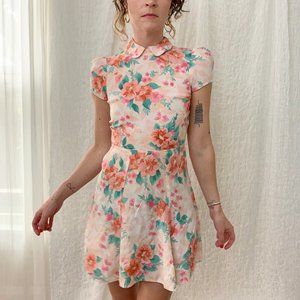reformation wednesday peter pan mini dress